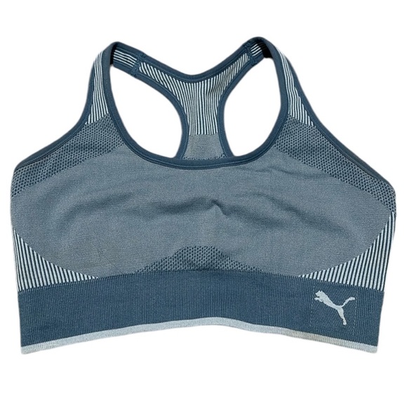 Puma Racerback Two-Tone Compression Sports Bra NWOT - Picture 1 of 3